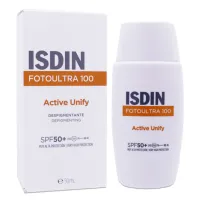 Isdin - کرم ضد آفتاب اکتیو یونیفای +SPF50 بی رنگ ایزدین  ISDIN FotoUltra 100 Active Unify SPF50