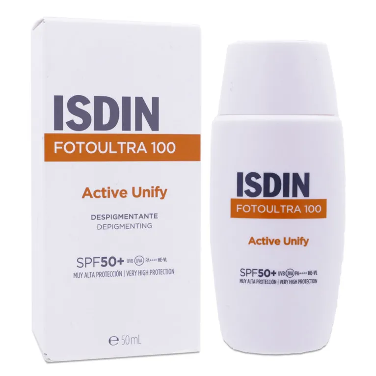 Isdin - کرم ضد آفتاب اکتیو یونیفای +SPF50 بی رنگ ایزدین ISDIN FotoUltra 100 Active Unify SPF50