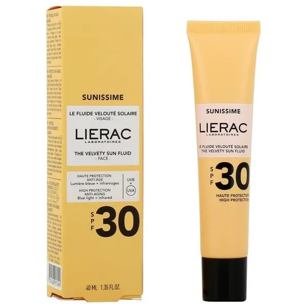 LIERAC - کرم ضد آفتاب ولوتی سانیسایم با SPF 30، 40 میلی لیتر - لیراک Sunissime The Velvety Sun Fluid SPF 30, 40 ml - Lierac