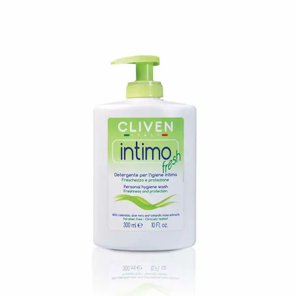 Cliven - محلول شوینده و ضدعفونی کننده بانوان کلیون مدل intimo fresh CLIVEN INTIMO FRESHNESS AND PROTECTION HYGIENE WASH