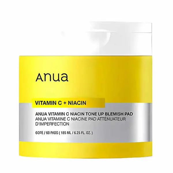 anua - تونر پد آنوا Anua حاوی ویتامین C و نیاسینامید | روشنکننده و شفافکننده پوست Anua Vitamin C + Niacin Tone Up Blemish Pad